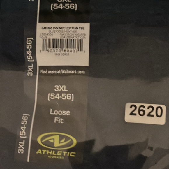 Athletic Works Blue Cove Heather Short Sleeve Tee 3XL NWT - Picture 9 of 10